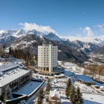 Above view of Sauze d'Oulx mountain village