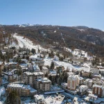 Above view of Sauze d'Oulx mountain village
