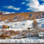 Livigno in winter landscape