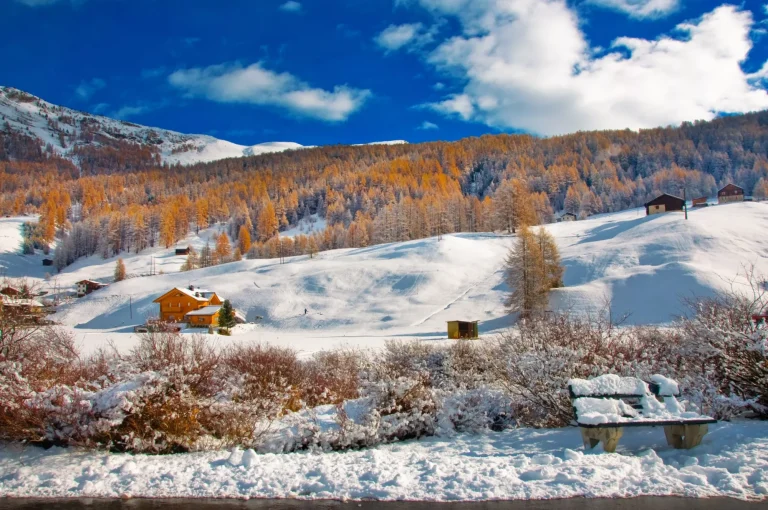 Livigno in winter landscape