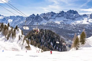 Perfect snow conditions in cortina d ampezzo