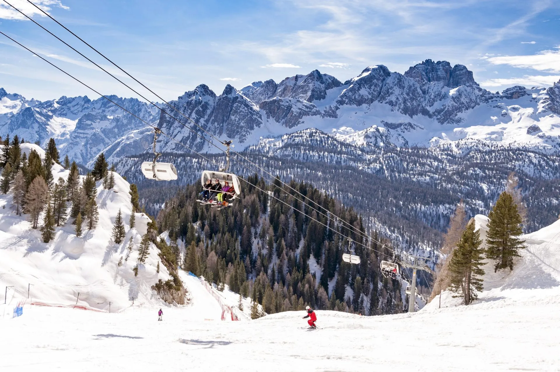 Perfect snow conditions in Cortina d'Ampezzo