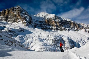 Skiing in the dolomites