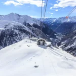 Winter landscape in Alps, Courmayeur, Aosta Valley