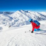 Skier skiing in Livigno